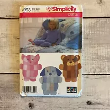 Simplicity 4993 Sewing Pattern Rag Quilt Dog Cat Bear Patchwork Blanket UNCUT