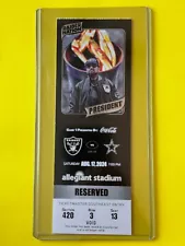 2024 Las Vegas Raiders Official NFL Season Ticket Stub - Pick any game!