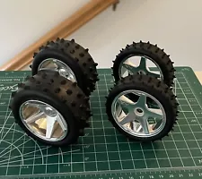 HPI Super Star Wheels and Tires For RC10 Buggy 2” Rr 2.2” Fr A+ Condition RARE!