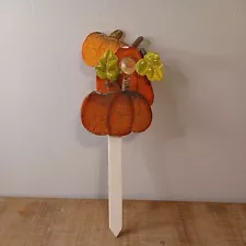 Wooden Pumpkin Halloween Fall Garden Potted Plant Decor Pumpkins 11 Inch