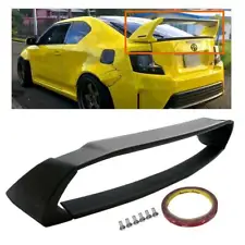 For 11- 16 2nd Gen Scion TC Unpainted Black ABS Plastic Rear Trunk Wing Spoiler