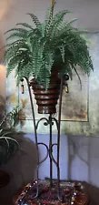 Beautiful 62"Metal stand & Pot with Lifelike Faux Boston Fern, By Minx NY