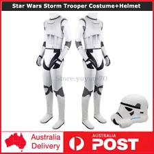 Star Wars Storm Trooper Costume Halloween Party Cosplay Bodysuit w Helmet