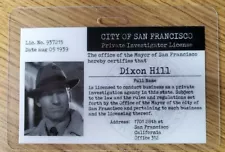 Star Trek ID Badge-Dixon Hill Private Investigator License Picard cosplay