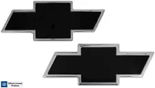 2011-2014 2500 3500 FOR CHEVY Silverado BowTie Emblem border BLACK / CHROME (For: 2011 Chevrolet Silverado 2500)