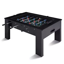 42" Foosball Coffee Table Soccer Game Table Arcade Game Room Tempered Glass Blac