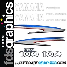 Yamaha 100hp four stroke outboard engine decals/sticker kit