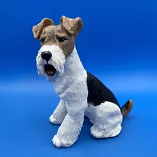 VINTAGE FIGURINE OF WIRE FOX TERRIER DOG AN ORIGINAL SIGNED BY ARTIST T C SCHOCH