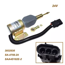 New Shut off Stop Solenoid Valve SA-4756-24V For 3932530 Cummins 5.9L 6BT Engine