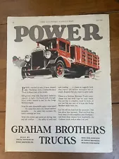 Vintage 1928 Graham Brothers Trucks Full Page Original Advertising Ad. Color