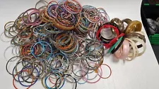 Large Bag of Costume Bangles - Various Sizes - 1.9 kgs - Used Ideal for Re-sale