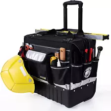 18'' Rolling Tool Bag, Waterproof Tool Bag with Wheels, Portable Storage Organiz