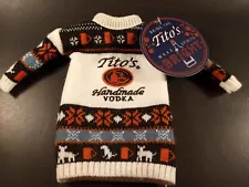 Tito's Handmade Vodka Ugly Christmas Holiday Sweater for 1L Bottle NWT