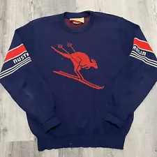 VTG Australian Outback Collection 100% Wool Ski Kangaroo Novelty Jumper Sweater