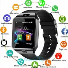 Touchscreen Wrist Smart Phone Watch call text message 4 ios android cell phone