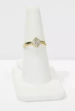 18K ITALIAN DIAMOND HEAD RING- ESTATE SALE- CLEARANCE SALE- CLOSE OUT SALE