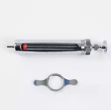 ​10ml-50ml Stainless Steel Syringe Injector + Needles for Farm Veterinary Use