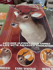 GEMMY Singing Talking Buck Deer Head Mount Motion Animated (NIB, Damaged Box)