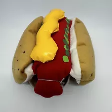 Pet Hot Dog Wiener Costume Sz X Small Hook And Loop Closure Halloween Dachshund