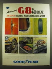 1964 Goodyear G8 Tires Ad - Announcing G8 by Goodyear for safety