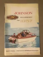 Johnson Sea-Horse For 1957 Outboard Motors - Brochure Poster - boat pics & info