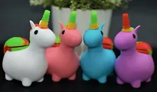 Unicorn Silicone Hand Pipe with 9 Hole Glass Bowl - Unique, Cute, Decorative