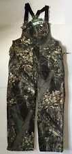 NWT CABELAS - Men's MOSSY OAK Weather-Block Hollofill Camo Hunting Bibs - Large