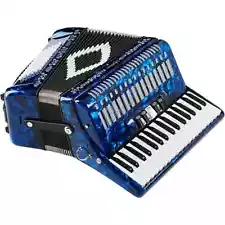 FOR REPAIR-SofiaMari SM3472 34 Piano 72 Bass Button Accordion -Blue Pearl #R5231