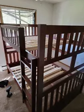 bunk beds twin over full wood