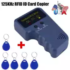 Handheld RFID Card Copier ID Key Reader Writer 125KHZ Duplicator Cloner 5 Tags