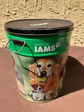 Rare IAMS Dog Food Vintage Food Canister Container Tin Large