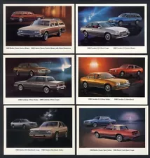 CHEVROLET 6 Car Postcards 1982 MALIBU Monte Carlo CAVALIER Celebrity CITATION