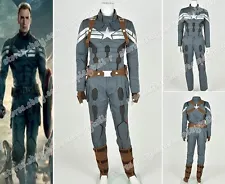 Captain America II 2: The Winter Soldier Cosplay Costume Suit Whole Set New Ver
