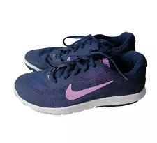 Nike Flex Experience RN4 Womens Athletic Shoe Sz 8 Navy Blue Purple 749178-401