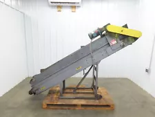 12"W x 9' Incline Cleated Belt Conveyor Elevator 230/460V 3PH 80 FPM