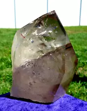 Fantastic SMOKY QUARTZ Crystal Point with Internal ARCING Phantoms For Sale