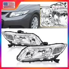 Headlights Assembly For 2012-2015 Honda Civic Sedan 2012-2013 Coupe Chrome F (For: 2012 Honda Civic)