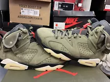 Nike Air Jordan 6 Retro Travis Scott Mid Olive Cement Reimagined DMP Sz 10 VNDS