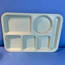 Vintage CARLISLE Green Cafeteria Food Tray 6 Compartment