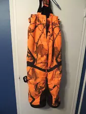 FXR HELIX FLOATATION ASSIST ORANGE CAMO SNOW SKI PANTS YOUTH 14 INSULATED WARM