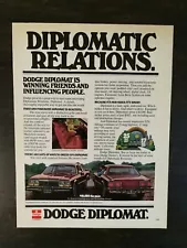 Vintage 1978 Dodge Diplomat Station Wagon Full Page Original Color Ad A3