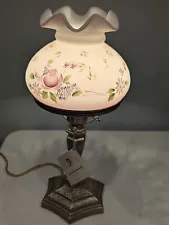 FENTON Hand Painted STUDENT LAMP