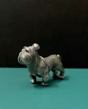 P Davis Pewter Victorian English Bulldog Puppy Dog Animal Miniature Art Figurine