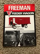 1970s Freeman Feeder Wagon for farm usage, original sales literature.