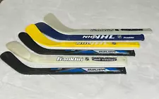 LOT of 6 Franklin and Bauer NHL Mini Hockey Sticks