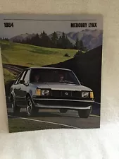 1984 MERCURY LYNX GS,L,LTS,RS,TURBO,WAGON, BROCHURE "NOS"