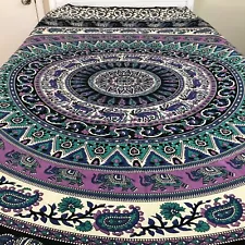 Tribal Tablecloth India Made Table Party Cover Table Cloth 100% Cotton 82"x 84"