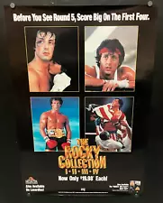 The ROCKY Collection Home Video Laser Disc Advertising 1990 Movie Poster 25x36