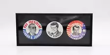 Framed Set of Historic 1960s Presidential Campaign Buttons, Authentic Original