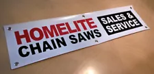 HOMELITE CHAIN SAWS SALES & SERVICE BANNER SIGN